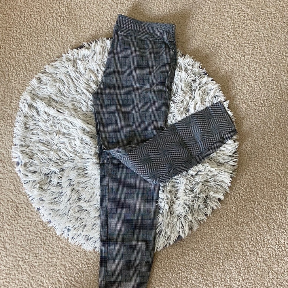 Counterparts slacks, hounds tooth pattern.
